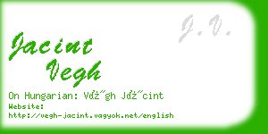 jacint vegh business card